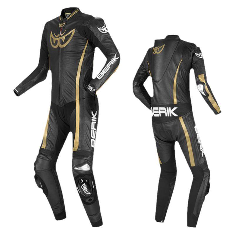 BERIK连体皮衣摩托车骑行服竞技赛道机车服男防摔重机大眼赛车服