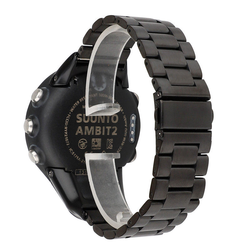 适用颂拓Ambit2/3 Sport/Run/Peak拓野三珠米兰不锈钢表带