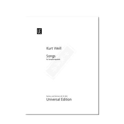 魏尔歌曲萨克斯四重奏UE原版