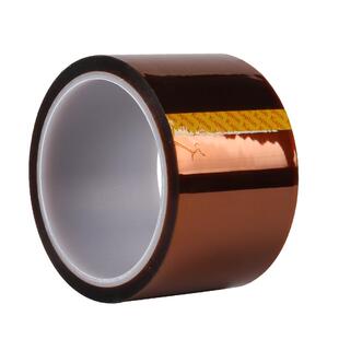 0.2MM加厚金手指耐高温双面胶带 高粘度耐热抗高温耐高温250度300°工业用SMT粘贴聚酰亚胺膜茶色双面胶纸宽