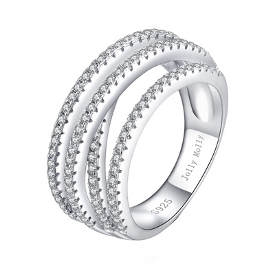 设计师甜美风百搭重工鸟巢戒指