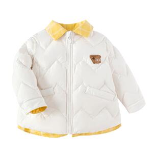 巴拉巴拉儿童轻薄羽绒服男童冬季外套新款假两件