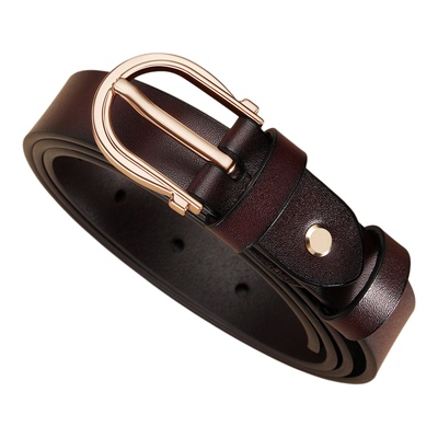 七匹狼女士皮带真皮针扣牛皮腰带