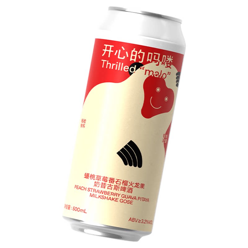 制乐厂开心的吗喽黄桃草莓番石榴精酿果泥流体微醺果泥酒啤酒