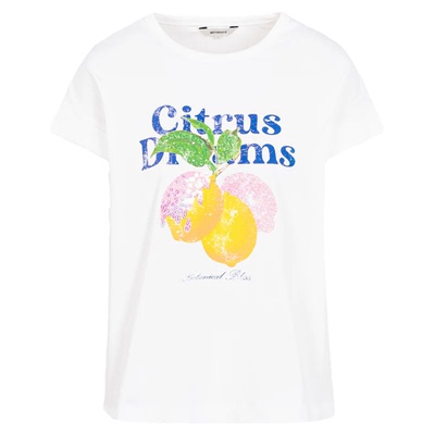 滨波夏日活力水彩印花短袖T恤