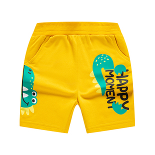 2024夏季新品儿童卡通印花五分裤宝宝纯棉短裤男童夏装休闲裤子潮