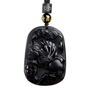 癸水壬水黑曜石貔貅吊坠缺水补水能量牌五行属水挂件男项链女礼物