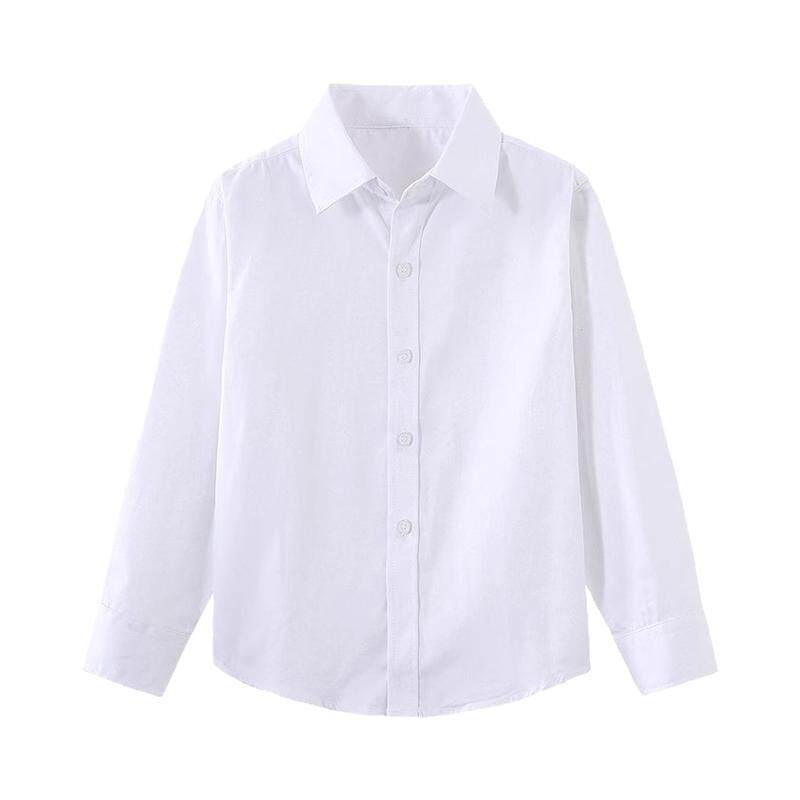 儿童纯棉白色衬衫男女童衬衣朗诵合唱服校服中小学生学院风演出服