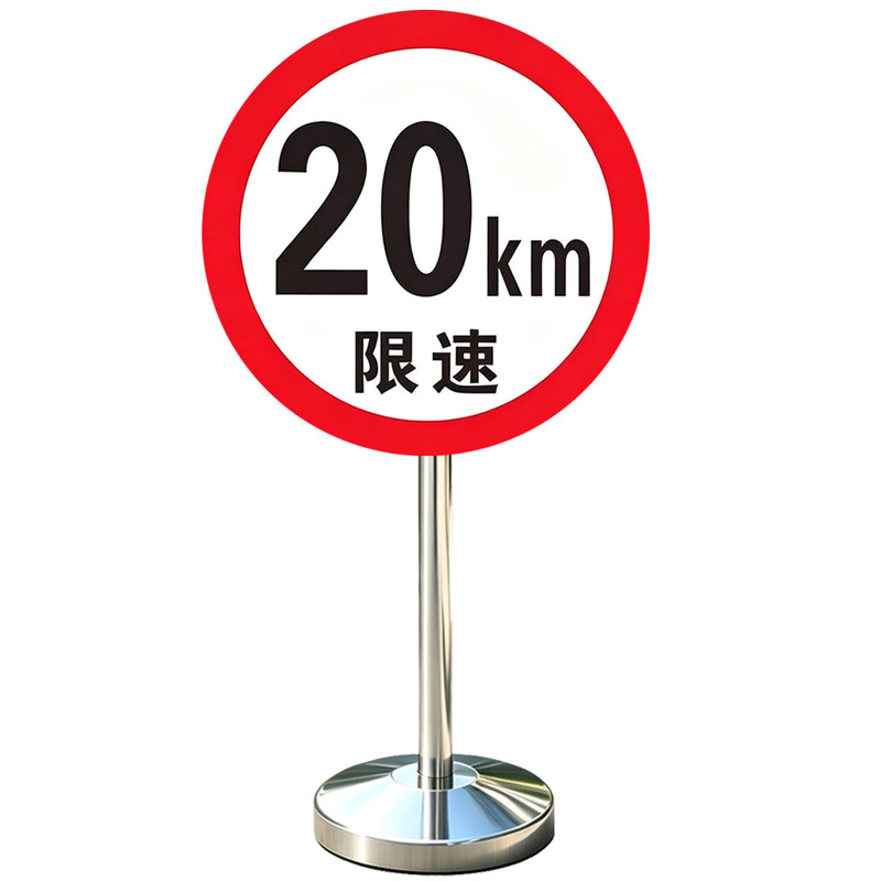 限速20公里标志牌厂区减速慢行