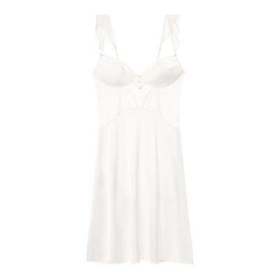 夏季法式纯欲蕾丝缎面吊带睡裙