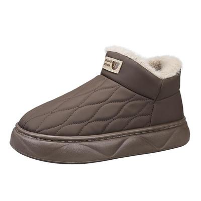 棉拖鞋男款冬季加绒加厚保暖防寒厚底面包鞋休闲居家皮毛一体棉鞋