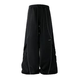 BJHG不计后果美式弯刀裤子男款新款冬季宽松休闲工装裤运动长裤女