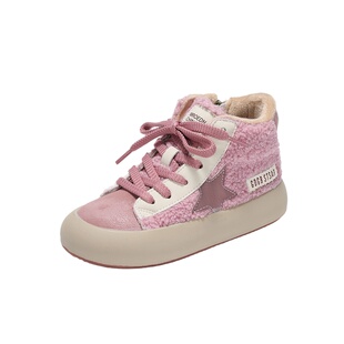 女童棉鞋加绒2026冬季新款儿童二棉靴加厚保暖毛毛鞋软底高帮板鞋