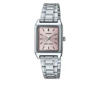 新年礼物卡西欧手表女粉色小方块ins风学生考试电子手表LTP-V007D