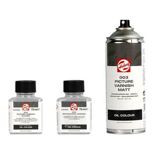 荷兰Talens泰伦斯专业绘画丙烯油画上光油 002 003 004瓶装润色重画定画上光油003亚光002 004 罐装亮光媒介