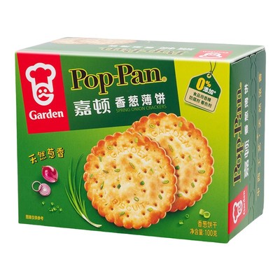 【天猫U先】嘉顿香葱薄饼100g薄脆饼干咸味芝麻饼干