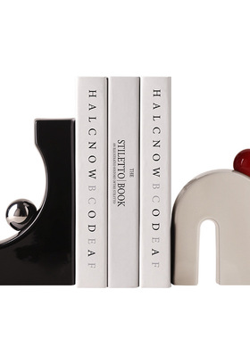 小众艺术书挡摆件轻奢高档客厅酒柜电视柜书立装饰品