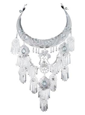 民族风复古仿苗银项链