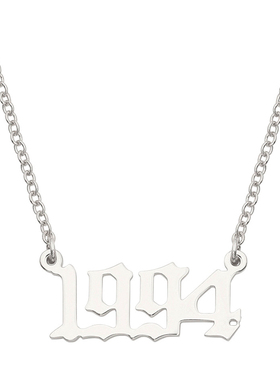 情侣年份数字钛钢锁项链2022新品