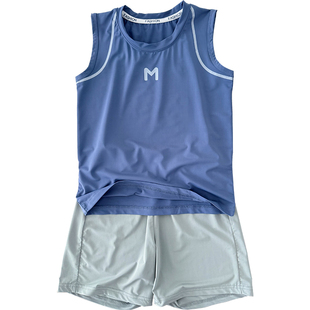 男童冰丝轻薄背心套装~男孩篮球运动服儿童无袖速干衣短裤训练服