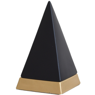 北欧现代创意几何样板间客厅玄关轻奢装饰品金字塔摆件办公室酒柜