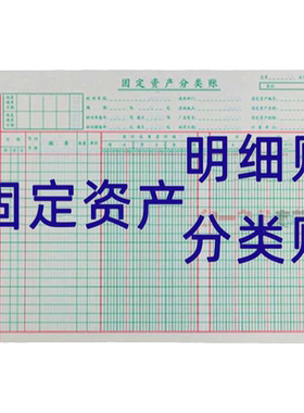 立信固定资产分类明细账账页活页