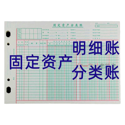 立信固定资产分类明细账账页活页