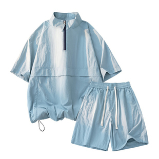 唐狮集团运动服套装女2026新款夏季薄款速干大码短袖短裤一整套