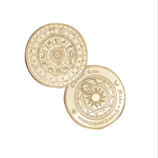 欧美硬币幸运星座塔罗牌道具工艺品纪念币金币礼品礼物送人节日