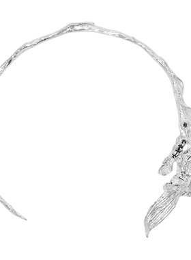 東黑三白/太澜花 s93纯银原创设计感暗黑小众花型锁骨chocker项圈