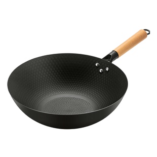 美厨新升级第二代32CM炒锅窒化锅不生锈无涂层熟铁免开锅铁锅家用