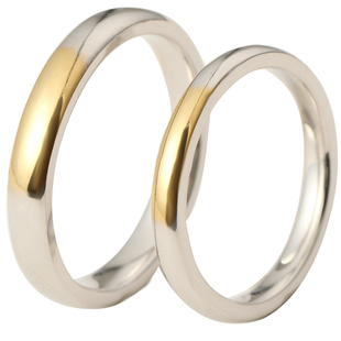 Gold Wedding Ring  纯足金镀银时光褪色戒指日本设计师情侣对戒