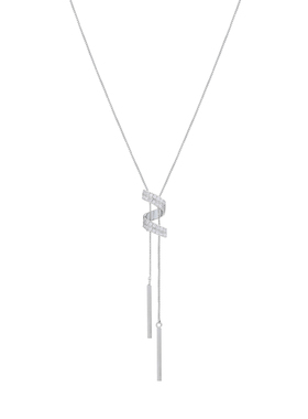 锆石扭结流苏长款项链女款轻奢