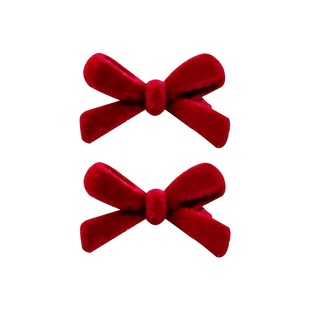 新年红色发夹2025新款高端发饰蝴蝶结发卡小夹子侧边刘海边夹头饰