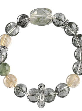 【财高八斗】天然绿幽灵水晶手串