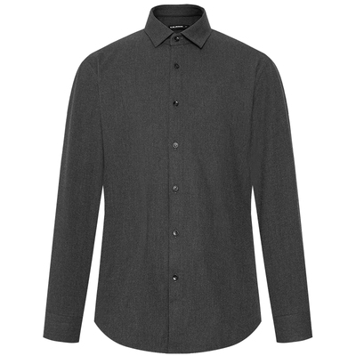 利郎官方加绒磨毛方领长袖衬衫