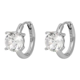 G/S经典款 轻奢超闪莫桑钻纯银耳扣耳圈火彩钻石首饰耳环耳饰女