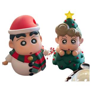 蜡笔小新手办雪人小新小葵可爱玩偶公仔少女心桌面摆件礼物圣诞