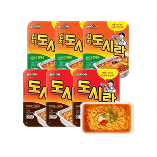 【自营】热巴同款韩国八道碗面paldo辣白菜泡面方便面杯面牛肉味