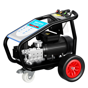 黑猫驰骋高压商用重油污过热水消毒耐火碱防腐蚀不锈钢泵头清洗机