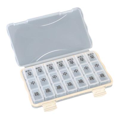 老人健忘药盒药品分装盒一周七天便携分药器吃药定时提醒服药大