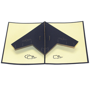 定制攻击11无人机航空主题企业伴手礼3D八一建军节生节日立体贺卡