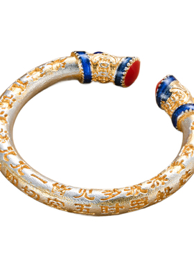 爆款中式戒指！足银珐琅描金戒指