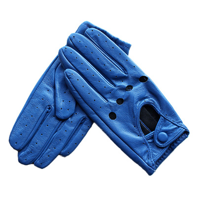 真皮开车女单层羊皮机车骑行手套