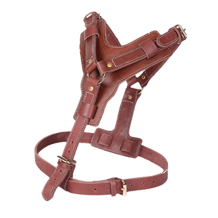 中大型犬牛皮胸背带大狗专用背肩带马犬德牧杜宾训犬狗绳脖套热卖