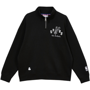 杰克琼斯男装秋冬款男士NBA联名马刺队简约舒适日常休闲卫衣上衣