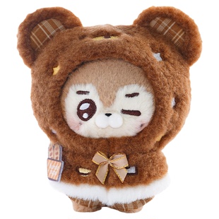 朴坊handspupu焦糖序曲毛绒格纹玩偶安抚可爱少女心玩具公仔挂件