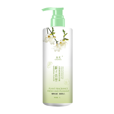 栀子花白茶莹润香氛沐浴露1L大瓶家庭装润肤滋润持久留香栀子花香