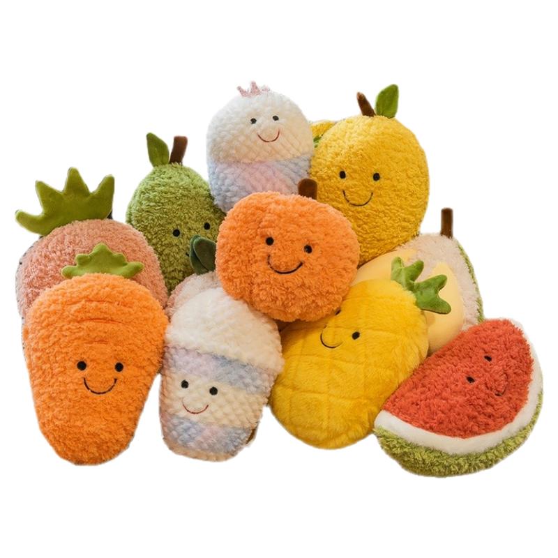 可爱水果玩偶小号抓娃娃机公仔仿真榴莲西瓜儿童礼物批毛绒玩具发