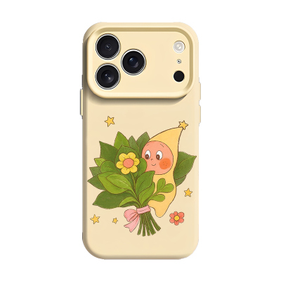 柚子叶星星人适用苹果17卡通手机壳iPhone16promax磁吸15新款14去霉运13mini小众12液态硅胶11男x女xr高级感x